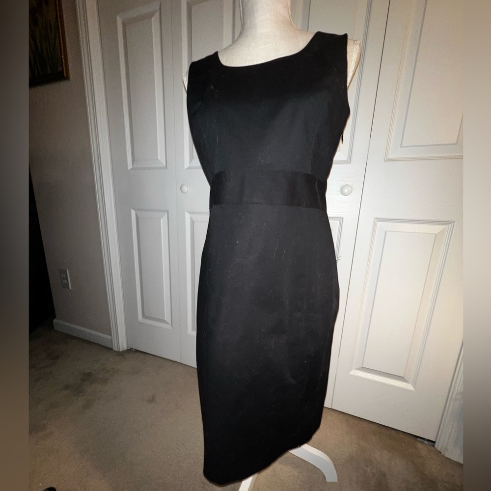 Rafaella Sleeveless Pinched Waist Black Dress Size 8